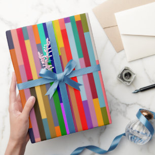 Papier Cadeau Grandes Couleurs Minces