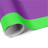 Papier Cadeau Grandes crayons vert et violet (Coin rond)