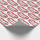 Papier Cadeau Grandes dents avec rouge à lèvres (Coin)