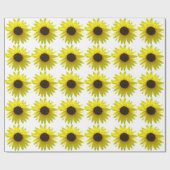 Papier Cadeau Grandes fleurs audacieuses de tournesol (Plat)