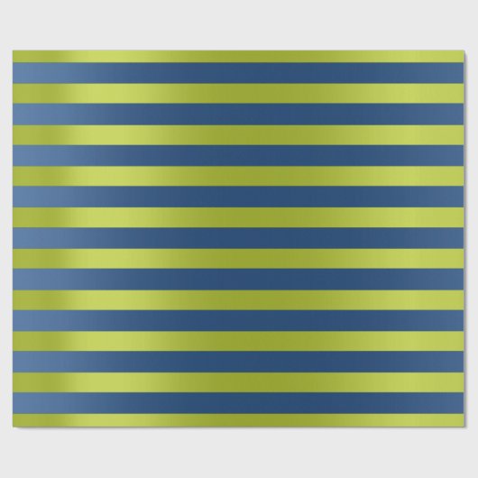 Papier Cadeau Grandes lignes Bleu Marine Lime Vert (Plat)