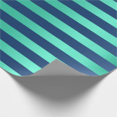 Papier Cadeau Grandes lignes Blue Navy Aqua Mint Water (Coin)