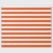 Papier Cadeau Grandes rayures oranges et blanches lumineuses (Plat)