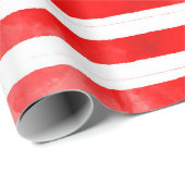 Papier Cadeau Grandes rouges modernes Vacances de Noël simples (Coin rond)