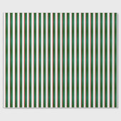 Papier Cadeau Grandes vacances de Noël vertes, blanches et rouge (Plat)