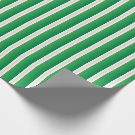 Papier Cadeau Grandes vertes et blanches Shamrocks (Coin)