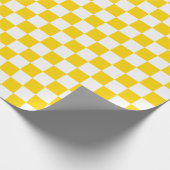 Papier Cadeau Grands contrôles d'or jaunes et de blanc (Coin)