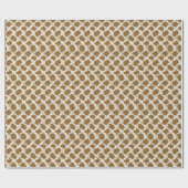 Papier Cadeau Grands points contrastés marron (Plat)