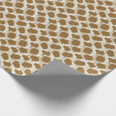 Papier Cadeau Grands points contrastés marron (Coin)