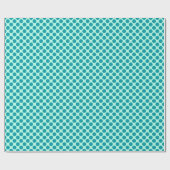 Papier Cadeau Grands points rétro - aqua et turquoise (Plat)