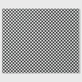 Papier Cadeau Grands points rétro - blanc et noir (Plat)