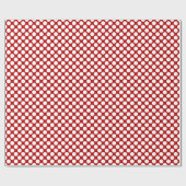 Papier Cadeau Grands points rétro - blanc et rouge (Plat)