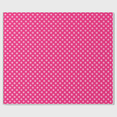Papier Cadeau Grands points rétro, fuchsia et rose pastel (Plat)