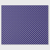 Papier Cadeau Grands points rétro - gris et marine (Plat)