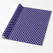 Papier Cadeau Grands points rétro - gris et marine (Déroulé)