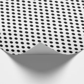 Papier Cadeau Grands points rétro - noir et blanc (Coin)
