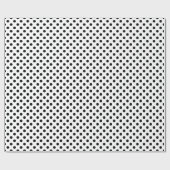 Papier Cadeau Grands points rétro - noir et blanc (Plat)