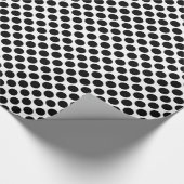 Papier Cadeau Grands points rétro - noir et blanc (Coin)