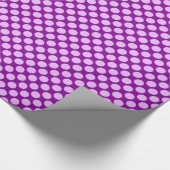 Papier Cadeau Grands points rétro - orchidée et violette (Coin)