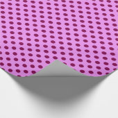 Papier Cadeau Grands points rétro - prune sur un fond orchidée (Coin)
