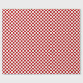 Papier Cadeau Grands points rétro - rouge et blanc (Plat)