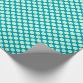 Papier Cadeau Grands points rétro - turquoise et aqua (Coin)