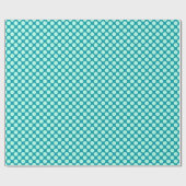 Papier Cadeau Grands points rétro - turquoise et aqua (Plat)