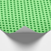 Papier Cadeau Grands points rétro - vert émeraude et menthe (Coin)
