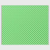Papier Cadeau Grands points rétro - vert émeraude et menthe (Plat)