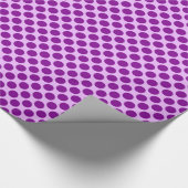 Papier Cadeau Grands points rétro - violet et orchidée (Coin)