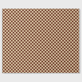 Papier Cadeau Grands rétros points - brun chocolat et bronzages (Plat)