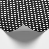 Papier Cadeau Grands rétros points - noirs et blancs (Coin)