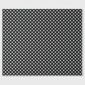 Papier Cadeau Grands rétros points - noirs et blancs (Plat)