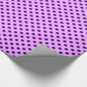 Papier Cadeau Grands rétros points - pourpre sur l'orchidée (Coin)