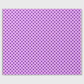 Papier Cadeau Grands rétros points - pourpre sur l'orchidée (Plat)