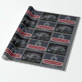 Papier Cadeau Grange de voiture ancienne  (Déroulé)