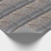 Papier Cadeau grange rustique dentelle mariage campagnard occide (Coin)