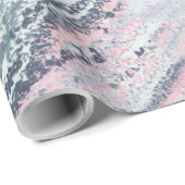 Papier Cadeau Granit rose bleu gris marbre ardoise pierre (Coin rond)