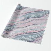 Papier Cadeau Granit rose bleu gris marbre ardoise pierre (Déroulé)