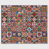 Papier Cadeau Granny Carré Crochet Motif couverture Imprimer (Plat)