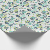 Papier Cadeau GRAPES ET DREIDELS Hanoukka Chanukah (Coin)