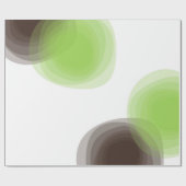 Papier Cadeau Graphique abstrait vert, moderne, simple, fleuri (Plat)