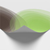 Papier Cadeau Graphique abstrait vert, moderne, simple, fleuri (Coin)