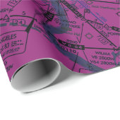 Papier Cadeau Graphique aéronautique (Coin rond)