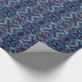 Papier Cadeau Graphique bleu et rose Abstrait (Coin)