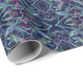 Papier Cadeau Graphique bleu et rose Abstrait (Coin rond)