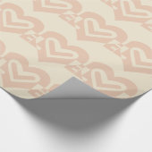 Papier Cadeau Graphique d'amour mignon en beige (Coin)