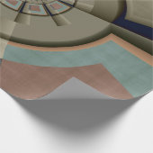 Papier Cadeau Graphique d'art fractal de l'harmonie des couleurs (Coin)