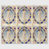 PAPIER CADEAU GRAPHIQUE D'ASTROLOGIE ANTIQUE ET SIGNES ZODIAQUES (Plat)