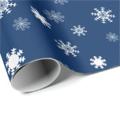 Papier Cadeau Graphique de Flacons de neige monochromes (Coin rond)